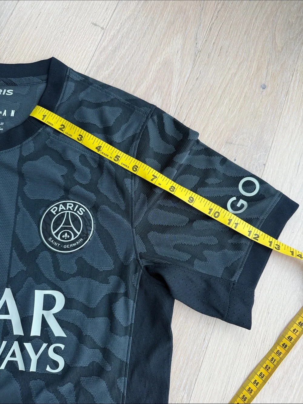 Jordan Paris Saint Germain Soccer Jersey in Black with Gray Accents